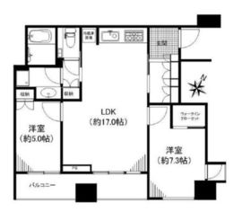 シティタワー新宿新都心 15階 間取り図