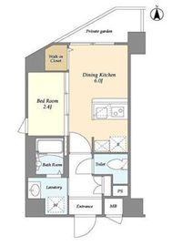 ラティエラ都立大学 204 間取り図