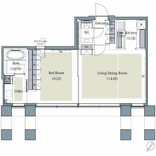 AKASAKA K-TOWER RESIDENCE 2709 間取り図