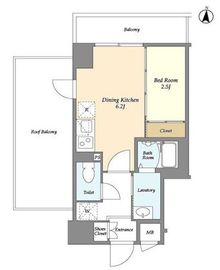 ラティエラ都立大学 502 間取り図