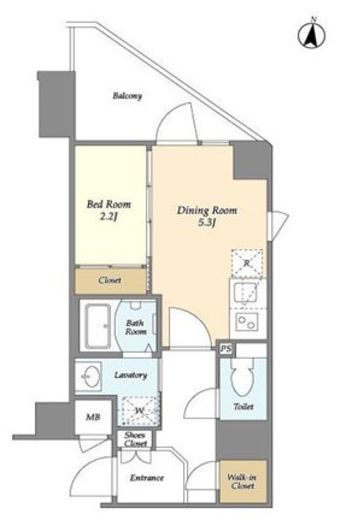 ラティエラ都立大学 401 間取り図