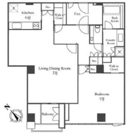 プラウド代官山猿楽町 3階 間取り図