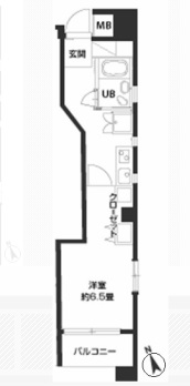 カスタリア新富町4 1101 間取り図