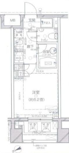 ピアース東京グレイスタワー 3階 間取り図