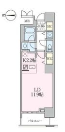 ロイヤルパークスタワー南千住 1305 間取り図