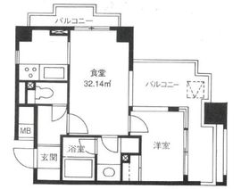 アルス恵比寿メイクス 3階 間取り図