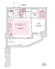 ディームス東陽町 707 間取り図