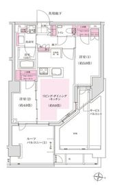 ディームス東陽町 407 間取り図