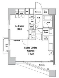 ファーストリアルタワー新宿 2309 間取り図