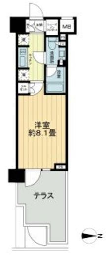 ライオンズ東京菊川ミレス 1階 間取り図