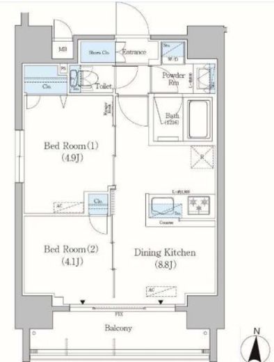 アーバネックス錦糸町 401 間取り図
