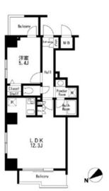 築地明石町デュープレックスリズ 302 間取り図