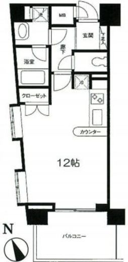 エスコート早稲田 2階 間取り図