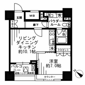 レジディア勝どき 309 間取り図