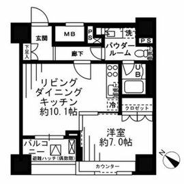 レジディア勝どき 309 間取り図