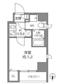 アジールコート中野坂上 902 間取り図