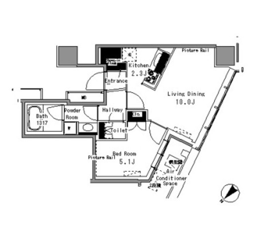 マイタワーレジデンス 1412 間取り図