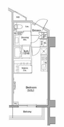 ザ・パークハビオ柿の木坂 216 間取り図
