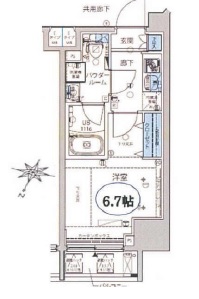 メインステージ三田アーバンスクエア 11階 間取り図