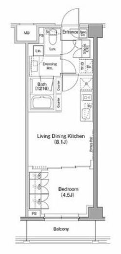 ザ・パークハビオ柿の木坂 106 間取り図