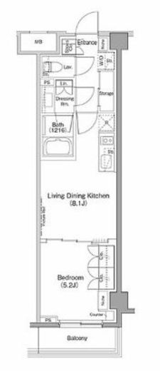 ザ・パークハビオ柿の木坂 110 間取り図
