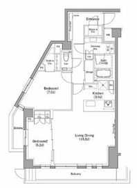 ザ・パークハビオ柿の木坂 108 間取り図