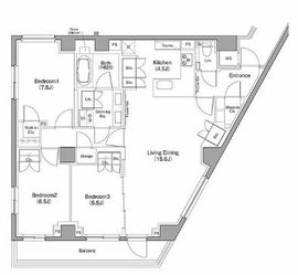 ザ・パークハビオ柿の木坂 317 間取り図