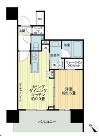 ザ・パークハウス渋谷美竹 9階 間取り図