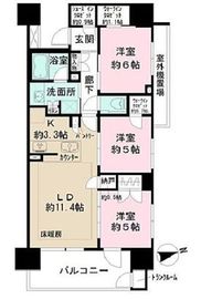 ザ・パークハウス上野プレイス 13階 間取り図