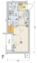 スカイコート渋谷北参道 3階 間取り図