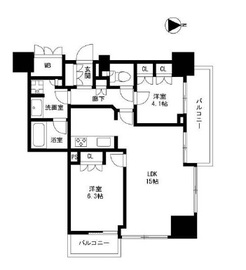 品川タワーフェイス 19階 間取り図