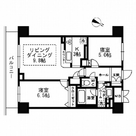 パークフラッツ学芸大学 703 間取り図
