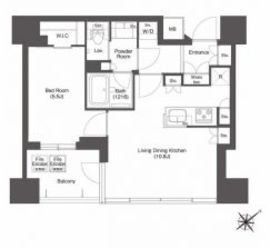 コンフォリア新中野 911 間取り図