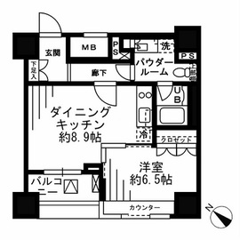 レジディア勝どき 304 間取り図