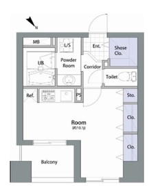 アムス八丁堀1 704 間取り図