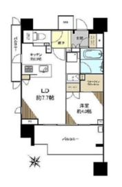 シティハウス目黒学芸大学 5階 間取り図