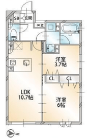 セレニティー原宿 203 間取り図