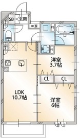 セレニティー原宿 303 間取り図