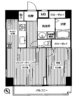 プロシード日本橋本町 1102 間取り図