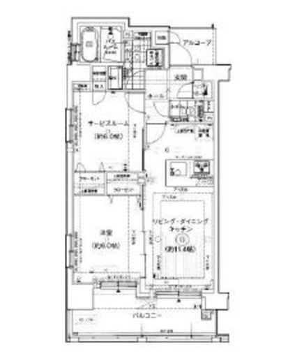 エステムプラザ芝公園 14階 間取り図