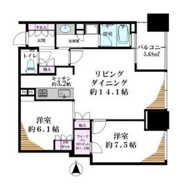 シティタワーズ豊洲ザ・ツイン サウスタワー 32階 間取り図