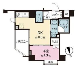 アージョ早稲田 6階 間取り図