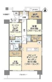 イニシア門前仲町ローレルコート 7階 間取り図