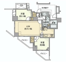 パークハウス目黒アーバンス 3階 間取り図