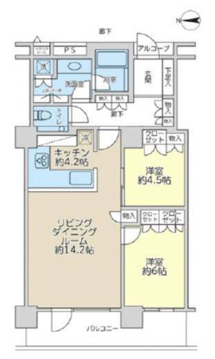 コスモポリス品川 28階 間取り図