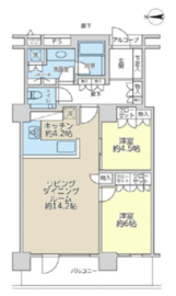 コスモポリス品川 28階 間取り図