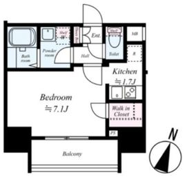 ガリシア笹塚 7階 間取り図