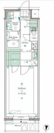 ガリシア笹塚 5階 間取り図