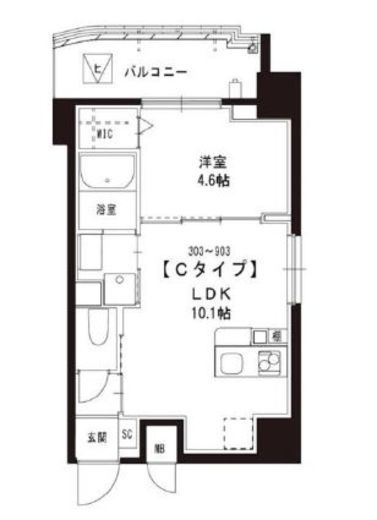 コンフォルト芝公園 301 間取り図