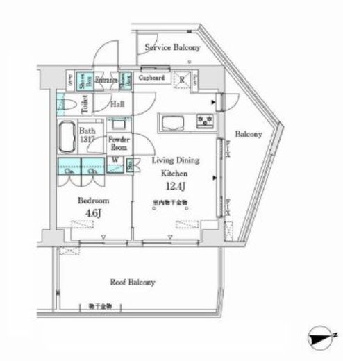 市谷仲之町ビューアパートメント 1003 間取り図